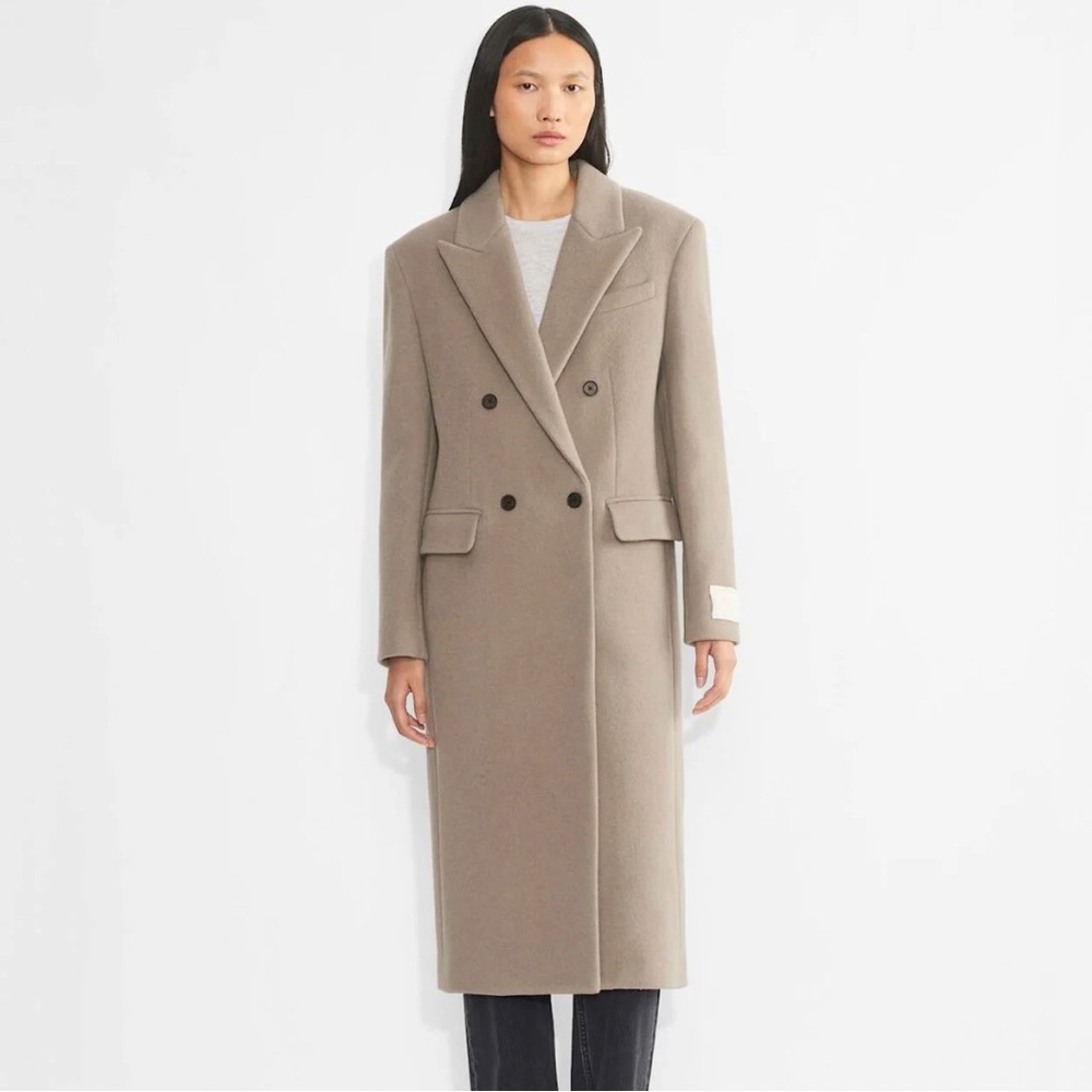 Babaton Aritzia The Constant Coat Virgin Wool From Italy Vegan Chamois Sz L